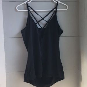 Black cross back tank